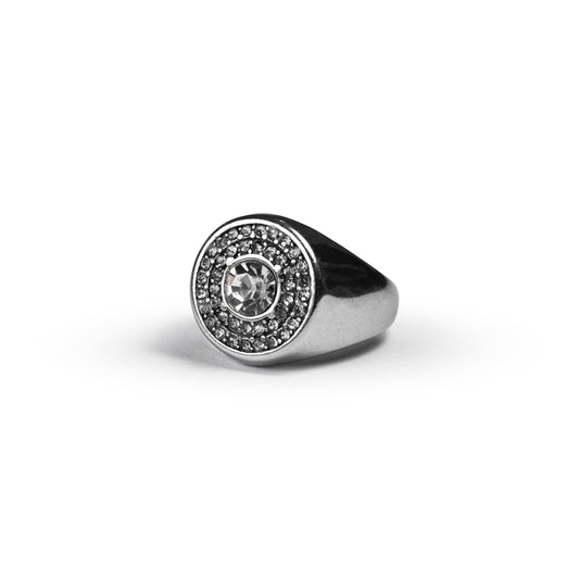 Anel Masculino Olho de Gato Cravejado