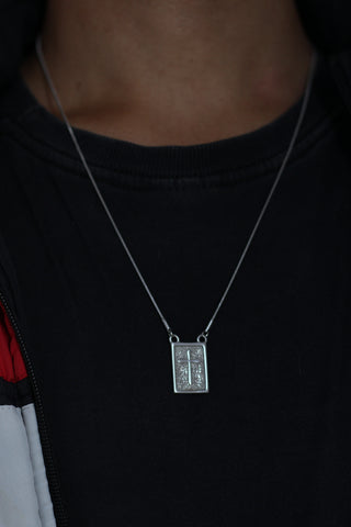 Colar Masculino Livrai-nos do Mal Aço Inoxidável 50cm - Monterrier