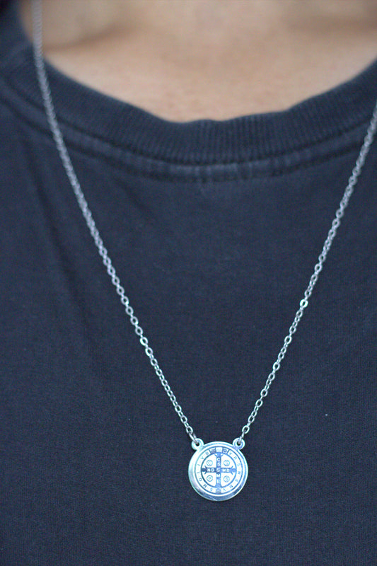 Escapulário Prata Medalha de São Bento