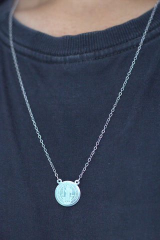 Escapulário Prata Medalha de São Bento