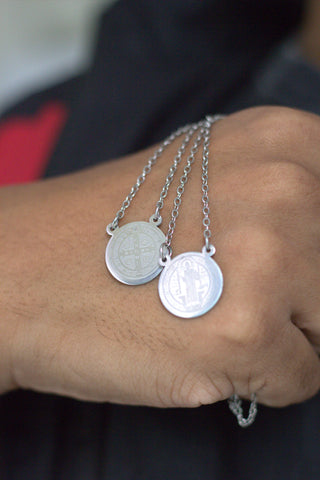 Escapulário Prata Medalha de São Bento