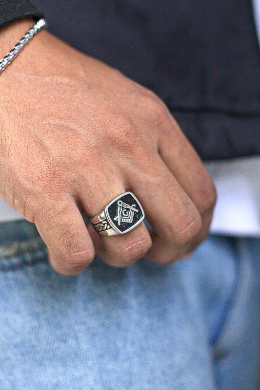 Anel Masculino Maçonaria Maçom - Monterrier