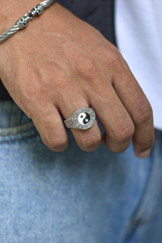 Anel Masculino Yin Yang Prata - Monterrier