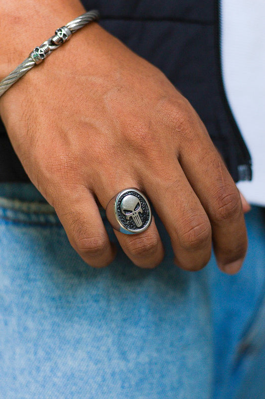  Anel Masculino Justiceiro Caveira Demolidor The Punisher - Monterrier