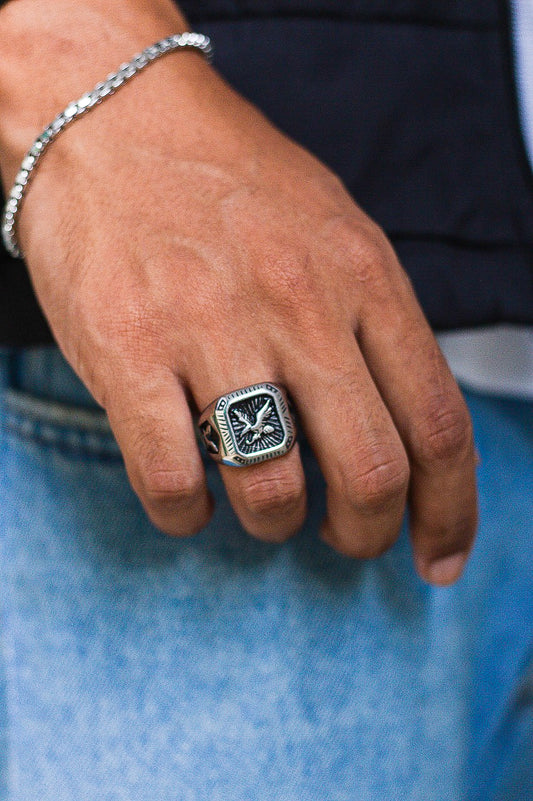 Anel Masculino Águia Voadora - Monterrier