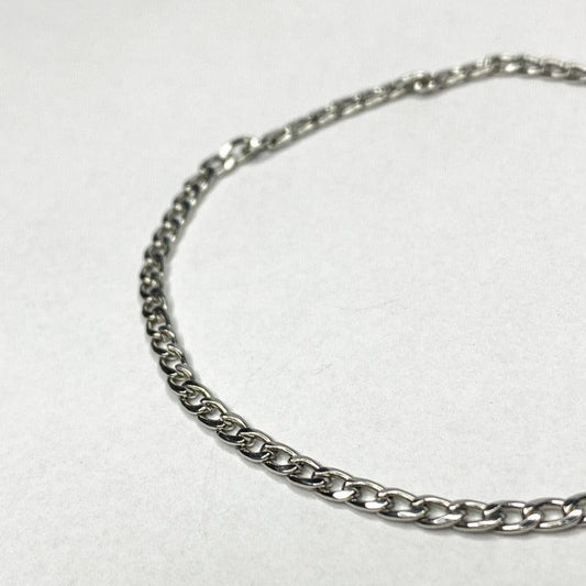 Pulseira Masculina Groumet de Aço Inoxidável Prata 22cm - Monterrier