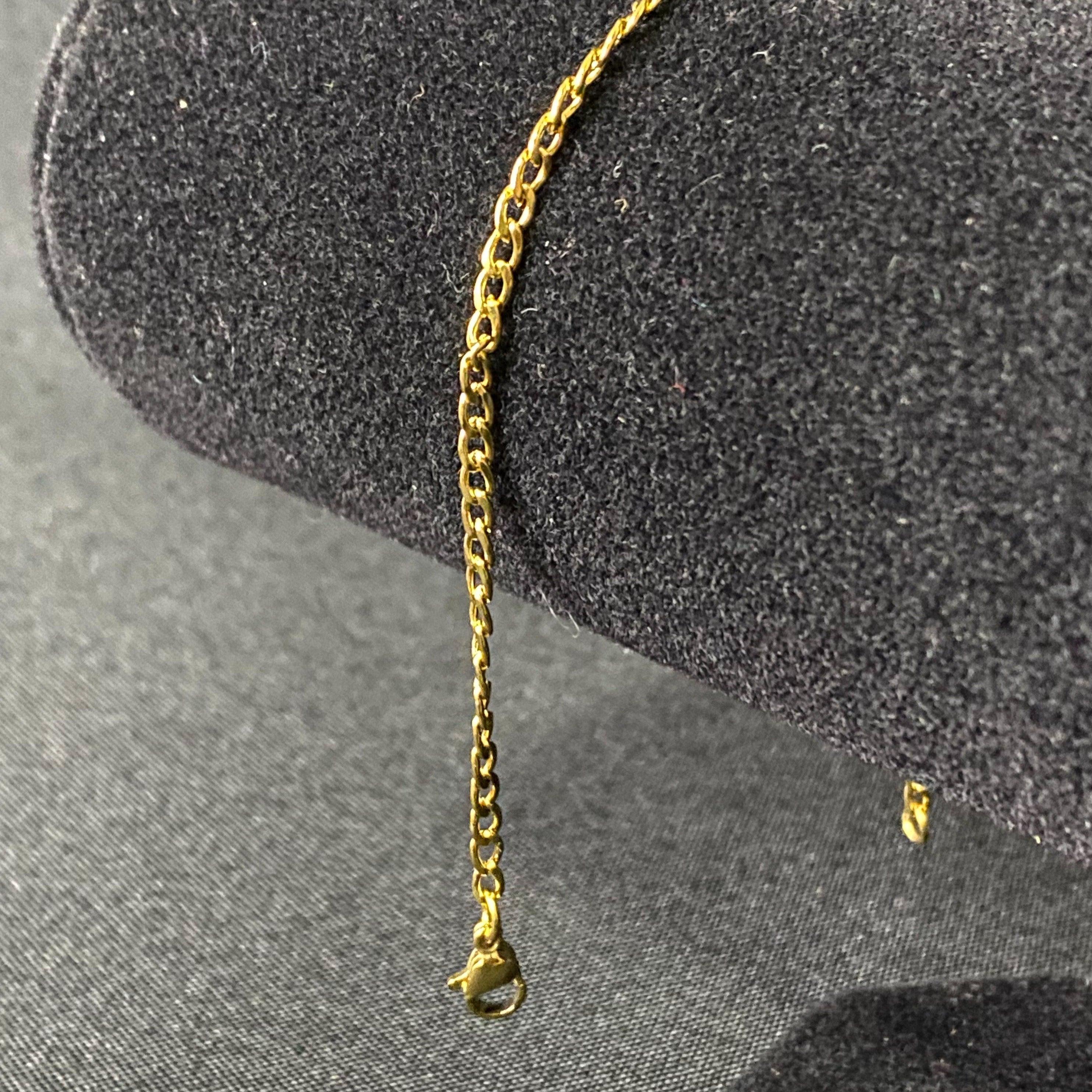 Pulseira Masculina Groumet de Aço Inoxidável Dourada 22cm - Monterrier